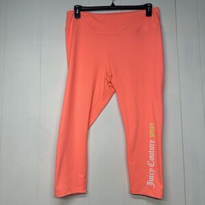 Juicy Couture Sport Women’s XL Neon Pink Cropped Leggings Capri